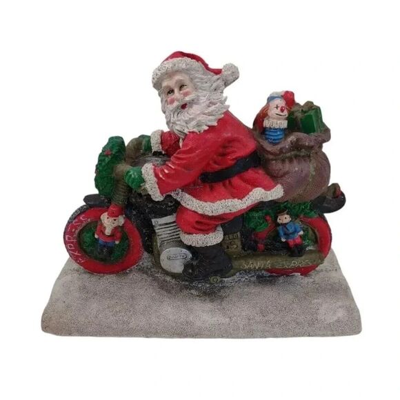 Other - Jaimy Santa On Motorcycle Santa Express Figurine Resin 1999 Christmas Toys